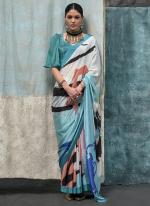 Pure Silk Crepe Multi Color Traditional Wear Printed Saree